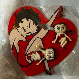 Betty Boop Brand New Hair Tie Set - Red